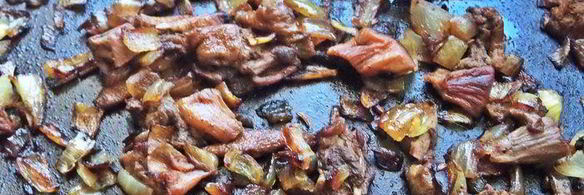 печень в беконе с картофелем