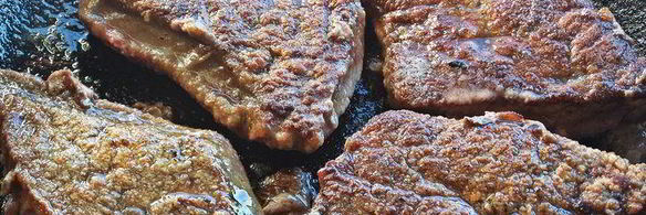 печень в беконе с картофелем