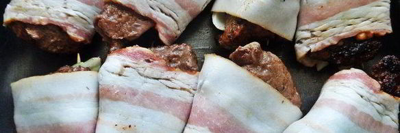 печень в беконе с картофелем