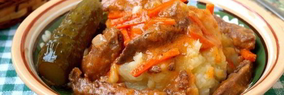 свиная печень в сметанно-томатном соусе