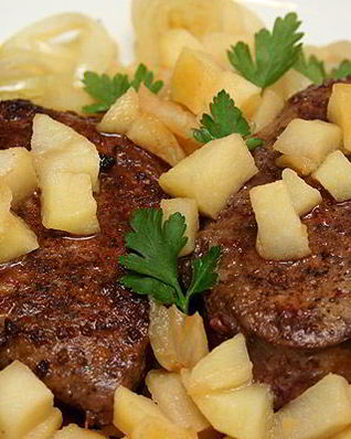 Телячья печенка по-берлински