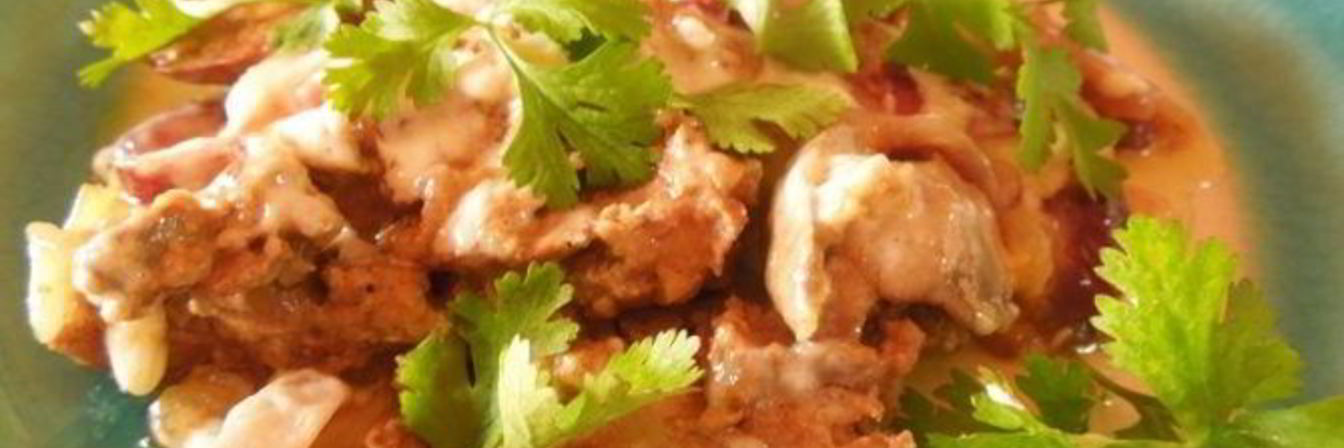 Тушеная куриная печень в мультиварке