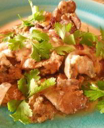 Тушеная куриная печень в мультиварке