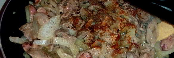 тушеная куриная печень