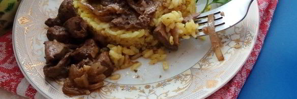 тушеная куриная печень