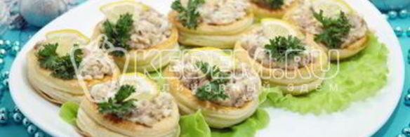 волованы с печенью трески