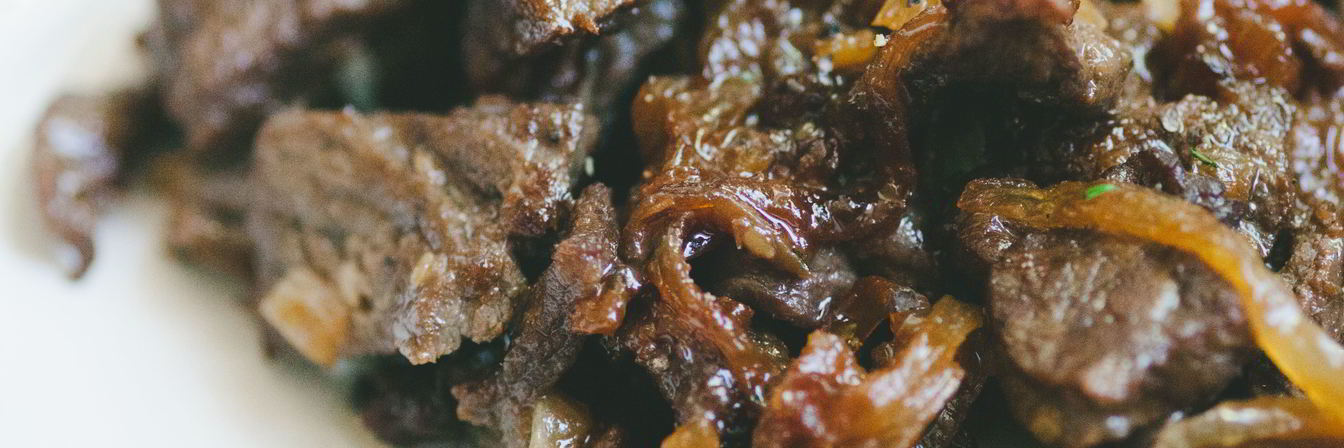 Жареная печень с луком