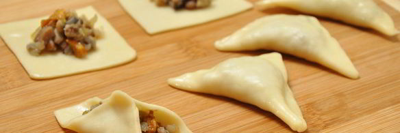 кундюмы — постные пельмени с грибной начинкой