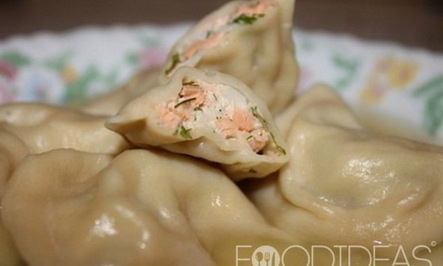 Рецепт пельменей с семгой