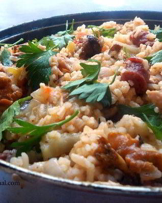 Джамбалайя с лисичками