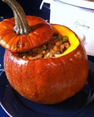 Фруктовый плов в тыкве