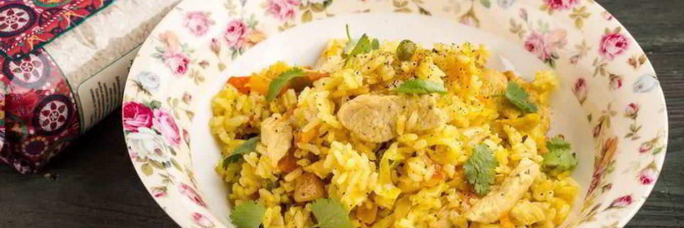 Овощной плов с курицей