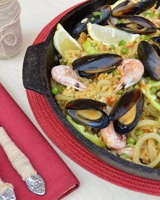 Паэлья из морепродуктов