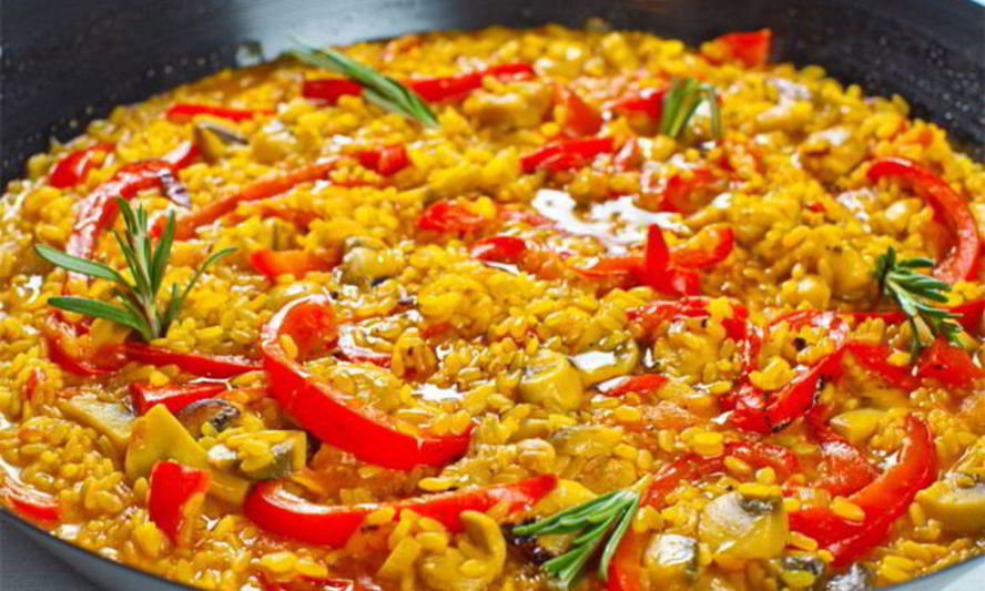 Рецепт паэльи с курицей и грибами