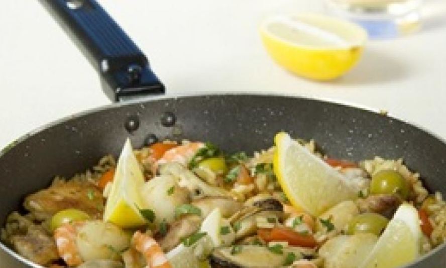 Рецепт паэльи с курицей и морепродуктами