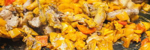 паэлья с морепродуктами и цыпленком