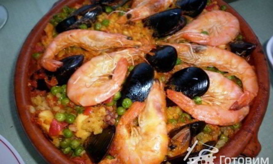 Рецепт паэльи с морепродуктами paella de mariscos