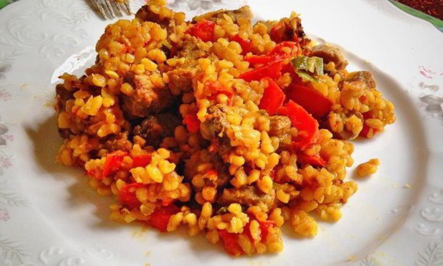 Рецепт плова из булгура с индейкой