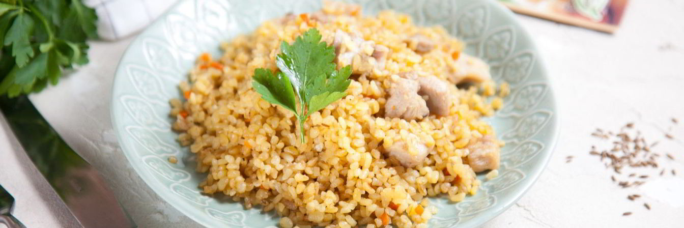 Плов из булгура с курицей