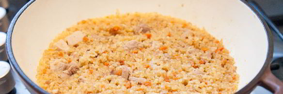 плов из булгура с курицей