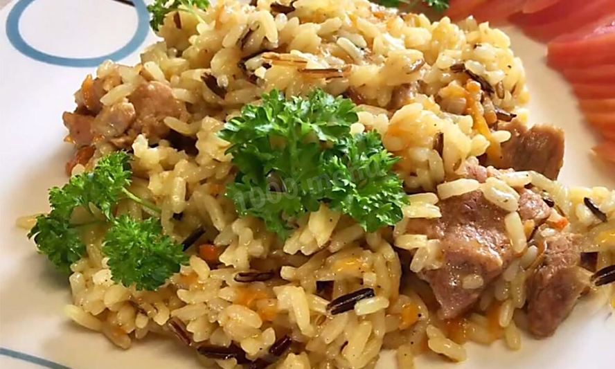 Рецепт плова из дикого риса с мясом