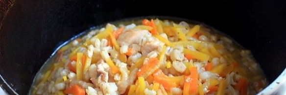 плов из перловки с курицей