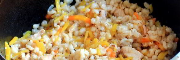 плов из перловки с курицей