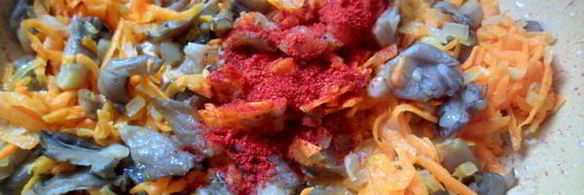 плов из перловки с вешенками