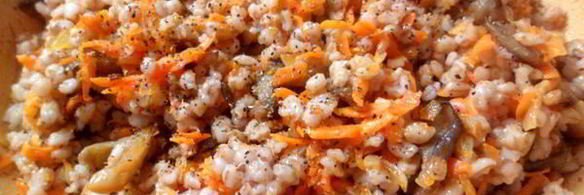 плов из перловки с вешенками