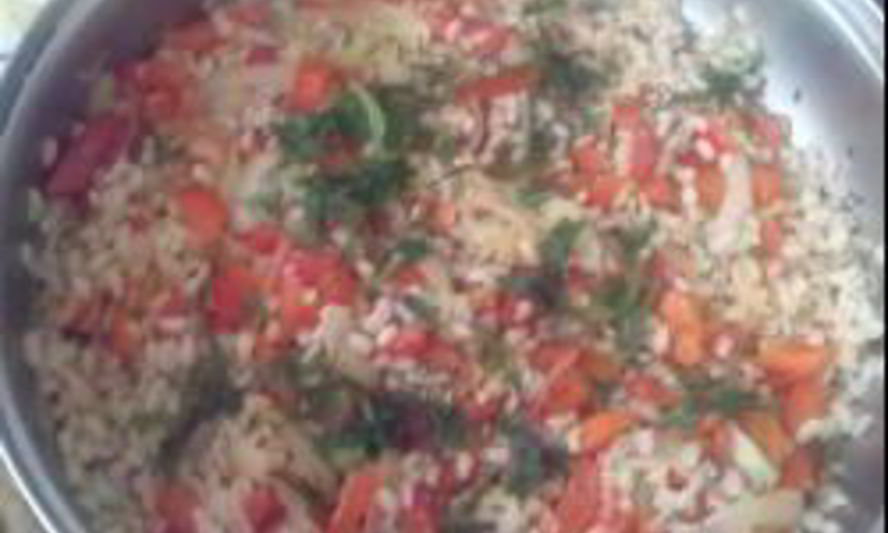 Рецепт плова из перловой крупы с болгарским перцем