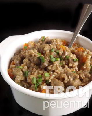 Плов из пшеницы с говядиной