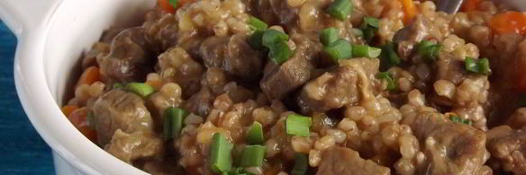 плов из пшеницы с говядиной