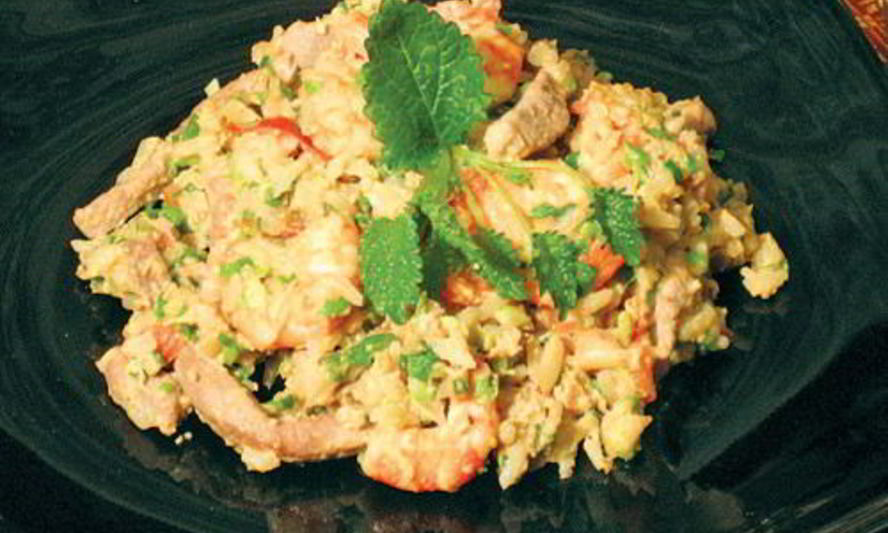 Рецепт плова по-тайски со свининой и креветками