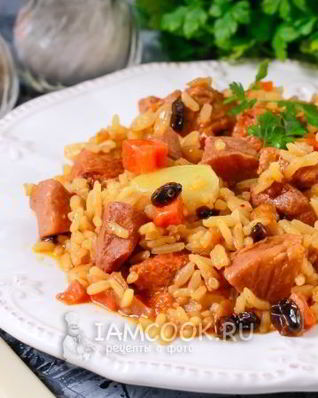 Плов с айвой