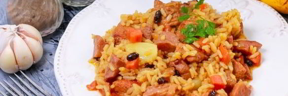 плов с айвой