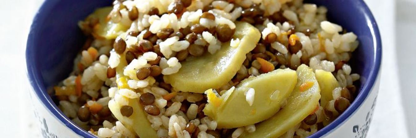 Плов с чечевицей