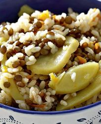 Плов с чечевицей