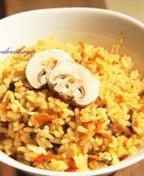 Плов с грибами в мультиварке