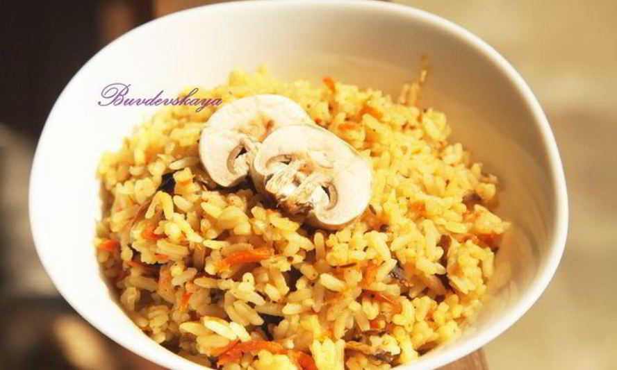 Рецепт плова с грибами в мультиварке