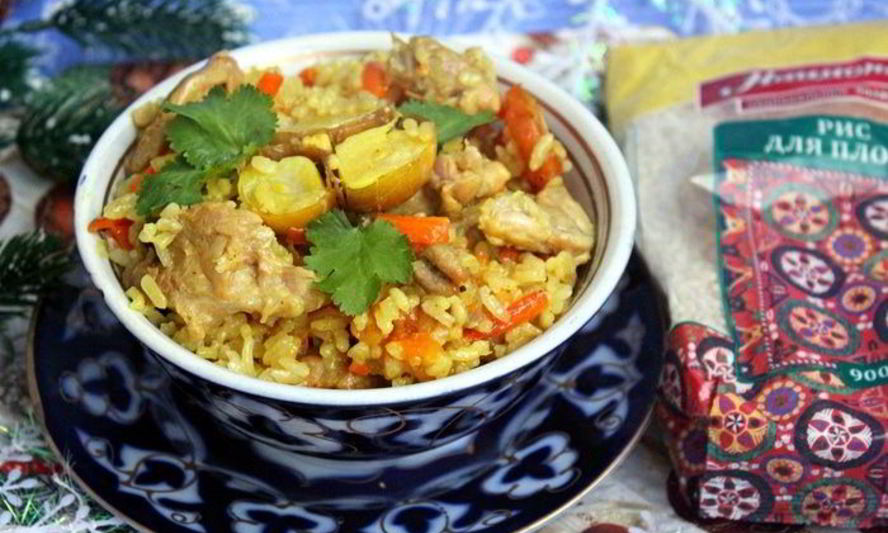 Рецепт плова с курицей и курагой в мультиварке