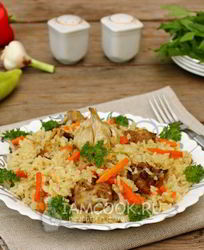 Плов с курицей в кастрюле