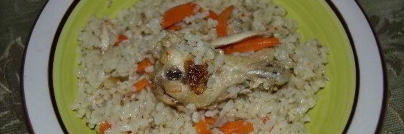 Плов в мультиварке с крылышками