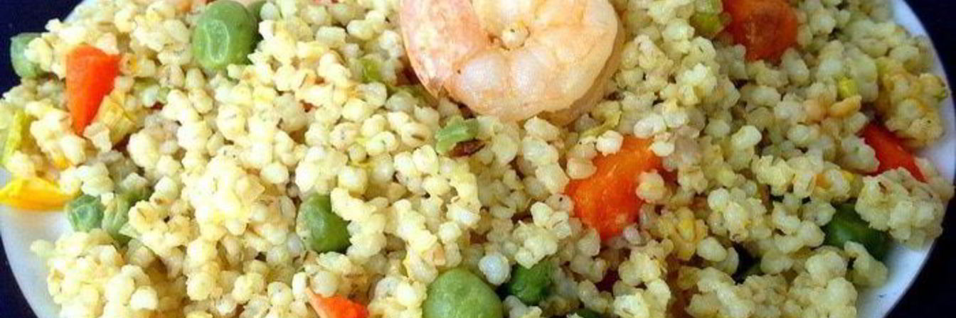 Постный плов из ячневой крупы