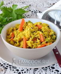 Постный плов с овощами