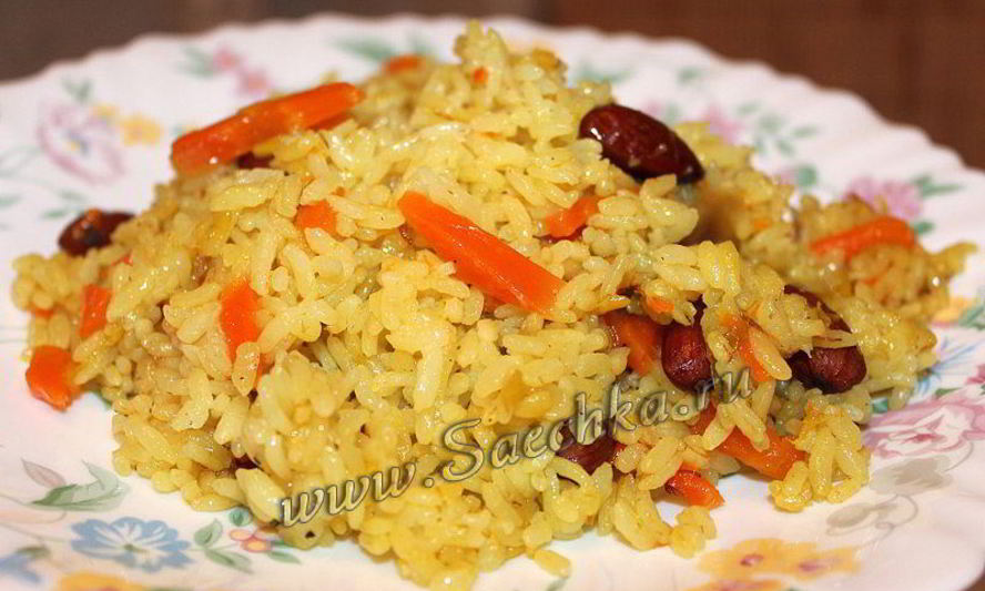 Рецепт постного плова в мультиварке