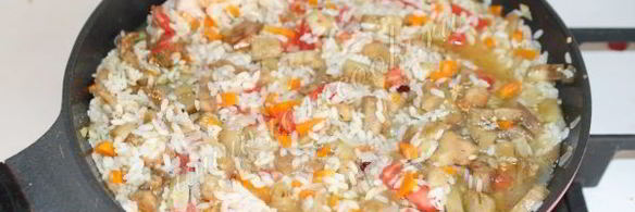 турецкий плов с баклажанами