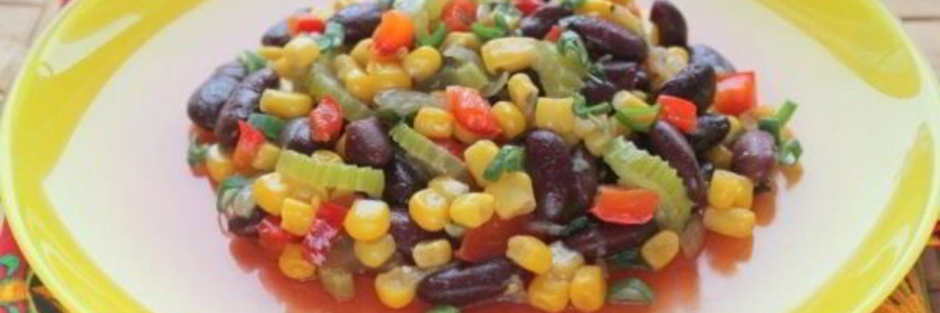 Постный Суккоташ — гарнир из фасоли и кукурузы