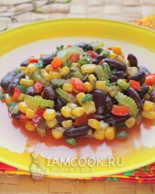 Постный Суккоташ — гарнир из фасоли и кукурузы