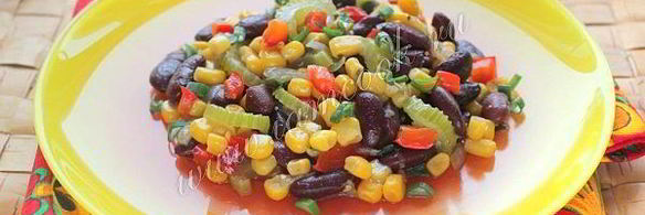 постный суккоташ — гарнир из фасоли и кукурузы
