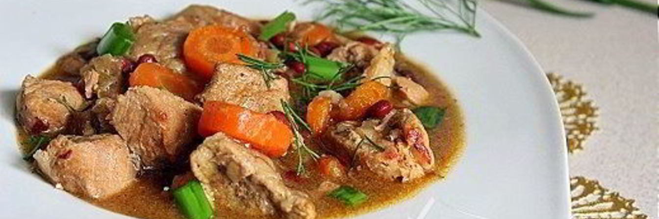 Мясное рагу с фасолью